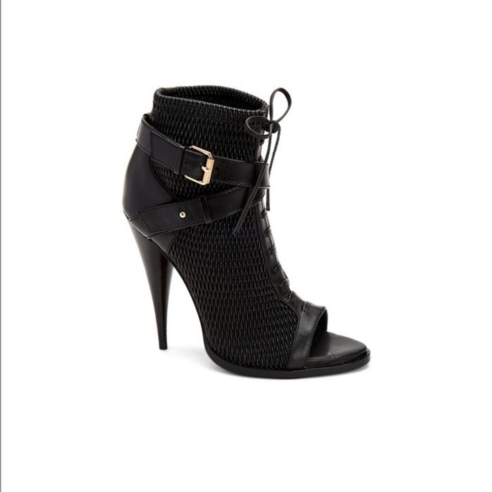 BCBGMaxAzria Gia Black Mesh Ankle Booties
